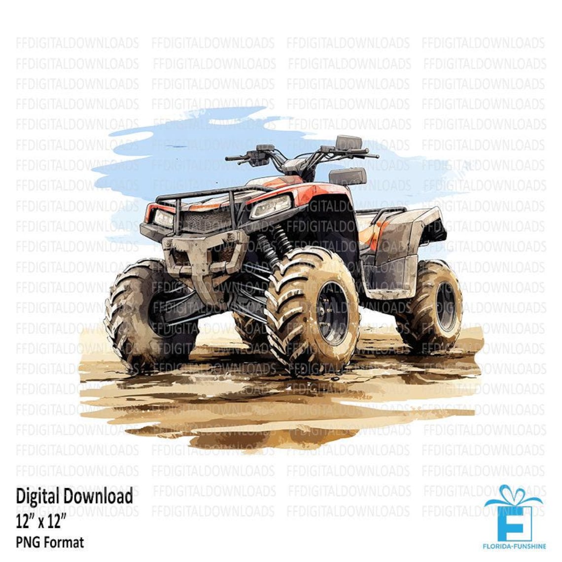 ATV Clipart, ATV Clipart, Watercolor ATV Png, Atv Graphic Design, All ...