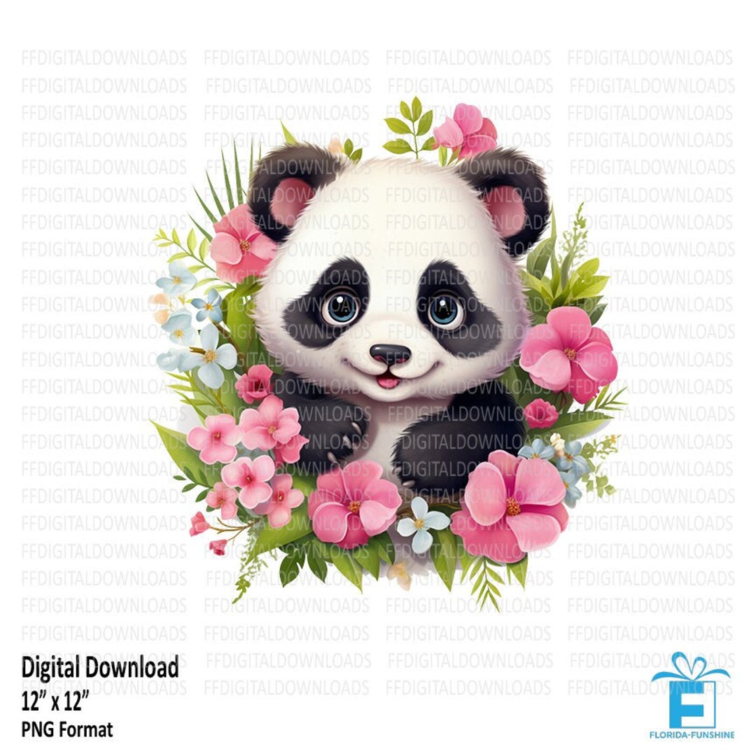 Panda Bear PNG, Cute Panda Bear Clipart, Panda PNG, Panda Shirt Design ...
