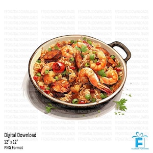 Jambalaya Clipart, Jambalaya PNG, Imagem Jambalaya, Clipart de comida, Sublimação Jambalaya, Jambalaya para impressão, Download digital, #5560