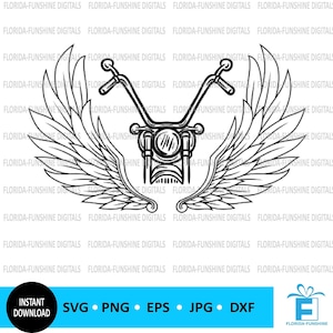 Memorial SVG - Motorcycle Memorial PNG - Biker Memorial SVG - Bike with Wings - Instant Download - Motorcycle svg