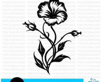 Morning Glory SVG, Morning Glory PNG, Morning Glory Flower Clipart, Flower Design, Vector, EPS, Cricut, Cut File, Clipart, Digital Download