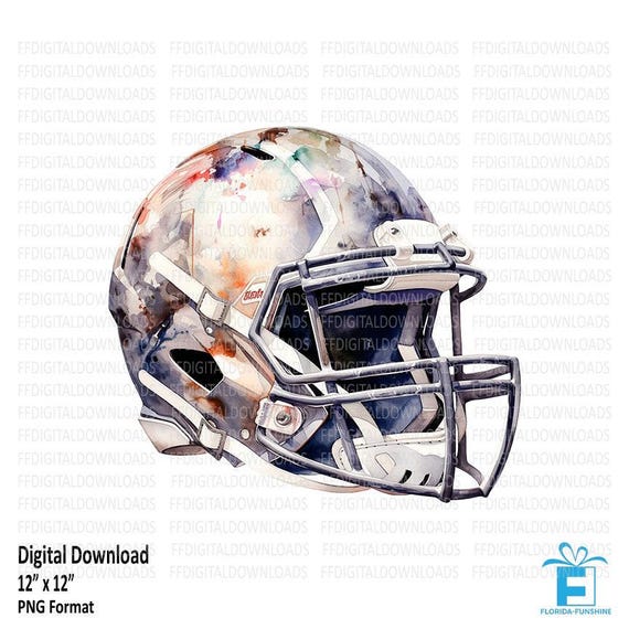 Football Helmet Clipart, Football Helmet PNG, Watercolor Football Helmet,  Digital Clipart, Sublimation, Printable, Digital Download, #5460 - Etsy