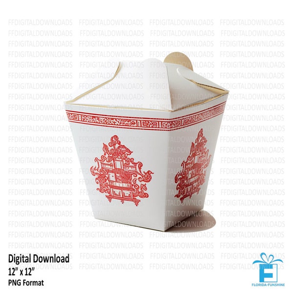 Chinese Food Take Out Container Clipart, To Go Container PNG, Chinese Food Container Image, Sublimation, Printable, Digital Download, #5456