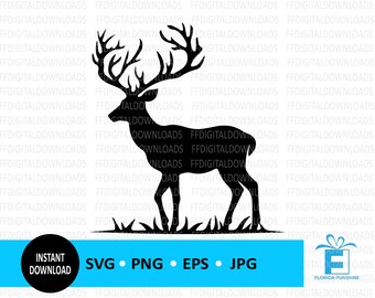 Deer SVG, Deer PNG, Deer Clipart, Deer Silhouette, Deer Shirt Design, Deer Vector, Cricut, Cut File, Clipart, Digital Download