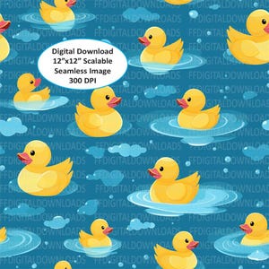 Rubber Ducks Sublimation, Digital Design Download, Rubber Duckies Image, Seamless Rubber Ducks pattern, Sublimation, Printable, #5004