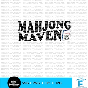 Mahjong Maven SVG - Mahjong Joker SVG - Mahjong PNG - Mahjong Svg - Instant Download - Sublimation - Mahjong Printable -  Diy Mahjong Gift