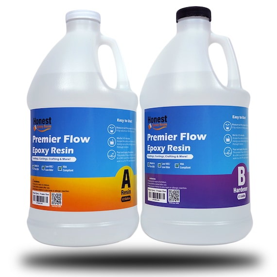 Premier Flow Epoxy Resin 1 Gallon Kit. Great for Coatings, Castings,  Jewelry, Crafts, & More 