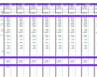 Detailed Monthly Budget Template