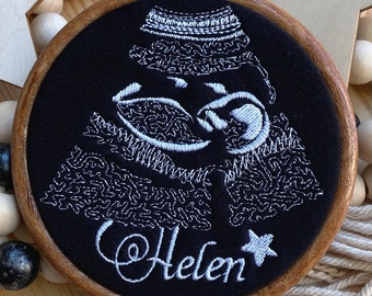 Artistic Ultrasound Embroidery | Perfect Baby Shower Gift | Sonogram on hoop wall art