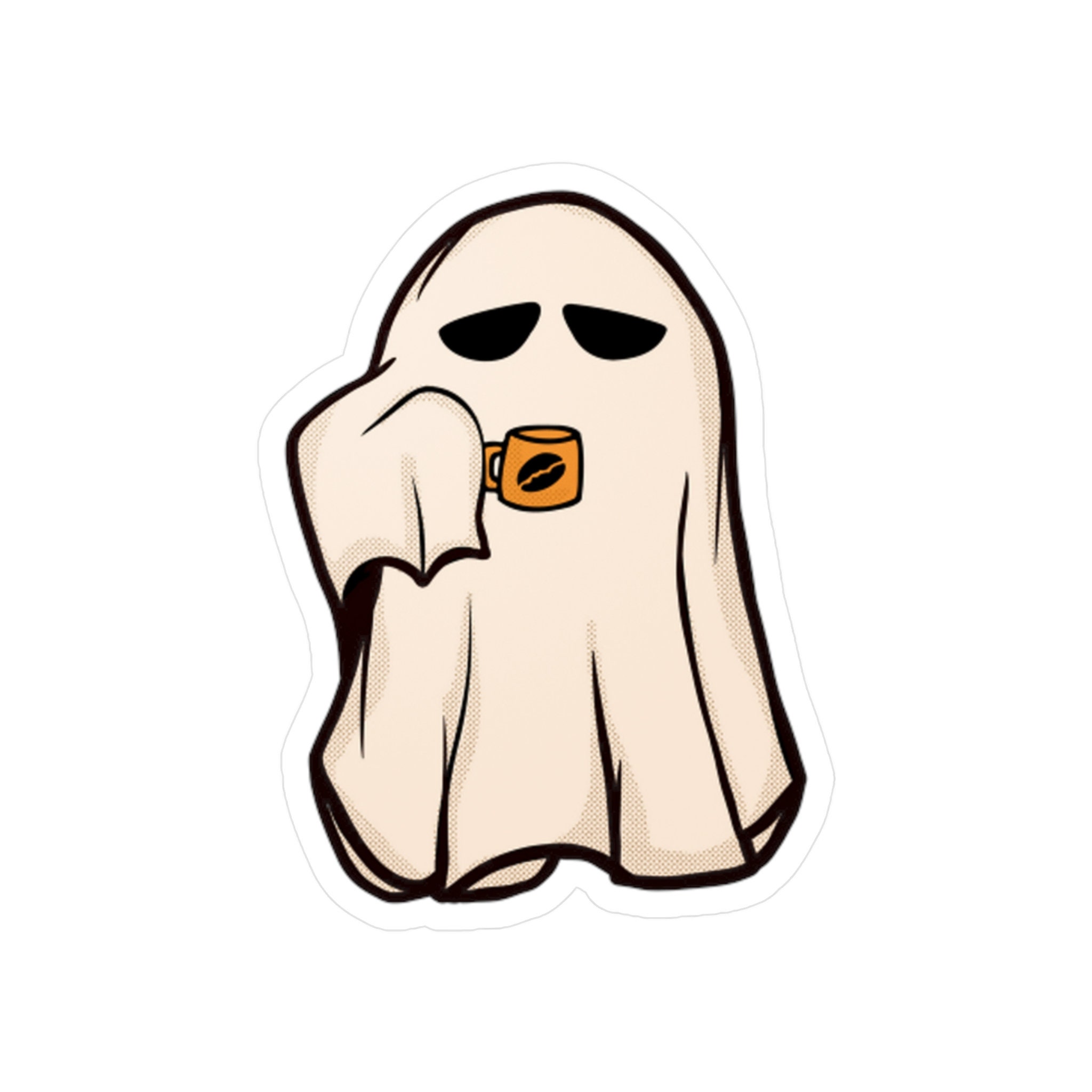 Coffee Ghost Vinyl Decals, Ghost Decal, Halloween Decal Etsy