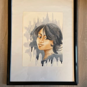Photo frame with painting