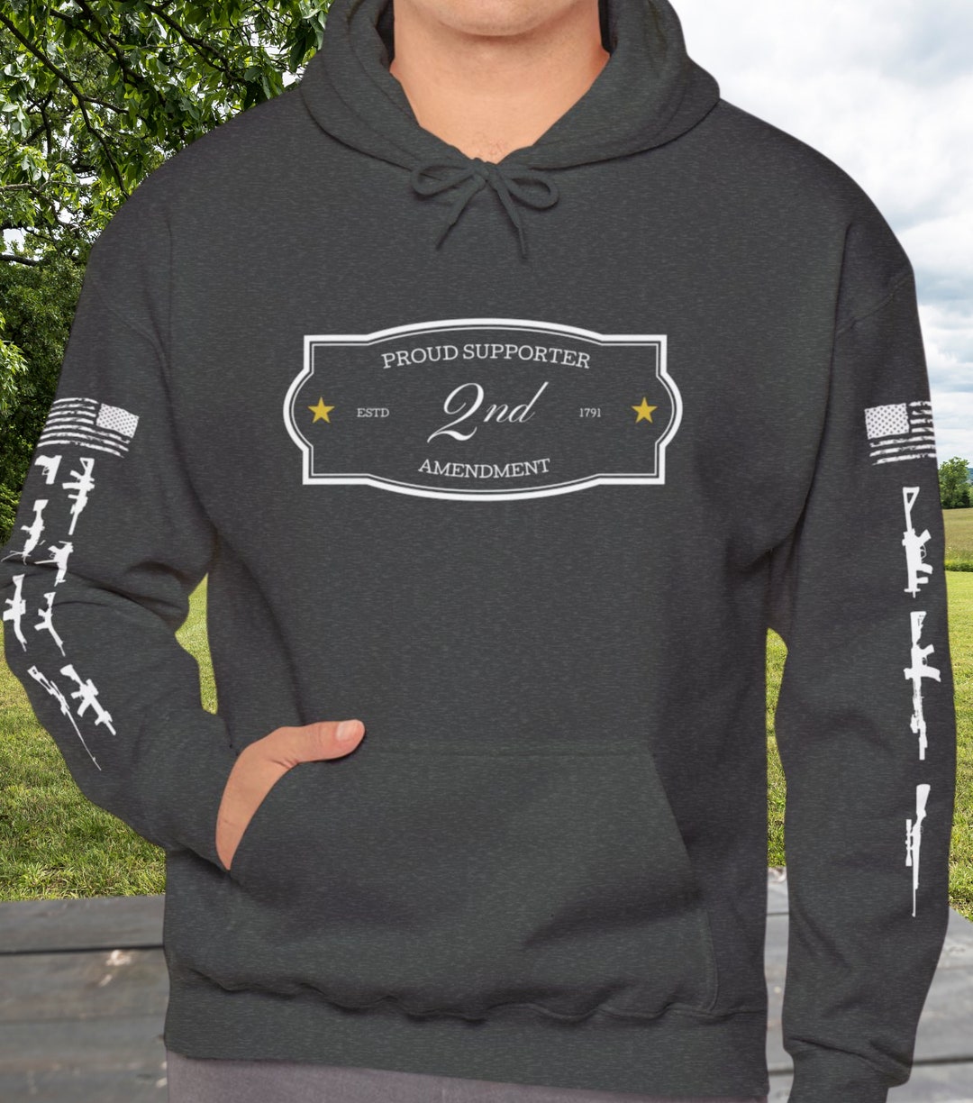 Pround Supporter of 2nd Amendment, Pro 2A Hoodie, Bill of Rights, We the  People, Proud American Hoodie, Unisex Hoodie, Patriotic