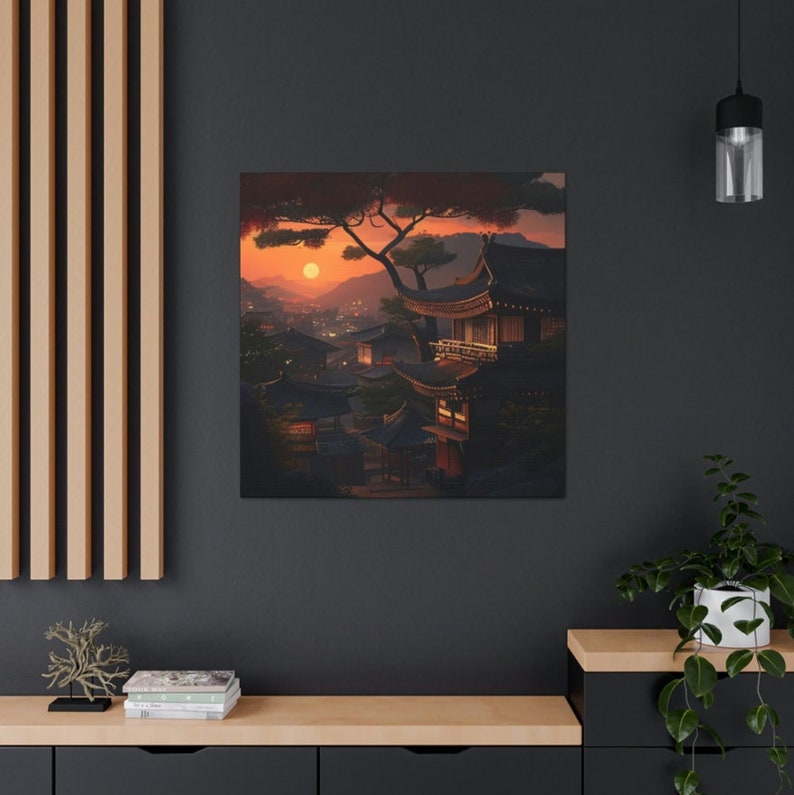 Japanese Oil Painting Japanese Art Japanese American Etsy