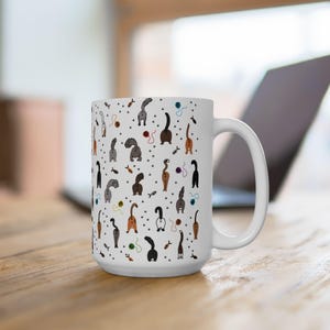 Cat Butt Mug, funny quirky cat lover mug, cat mom gift, gift for cat lovers, cat coffee mug, kitty butt cup, cat drinkware, cat mom mug image 5
