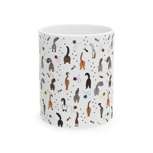 Cat Butt Mug, funny quirky cat lover mug, cat mom gift, gift for cat lovers, cat coffee mug, kitty butt cup, cat drinkware, cat mom mug image 10