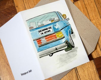 Go Around Me I'm Crying Greeting Card | Mental Health Meme
