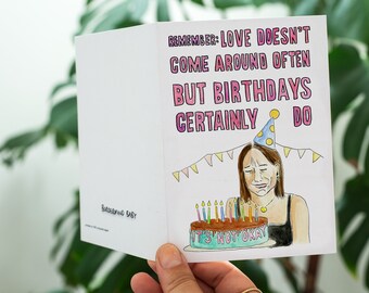 Funny Birthday Greeting Card for single Women | Australian Artist