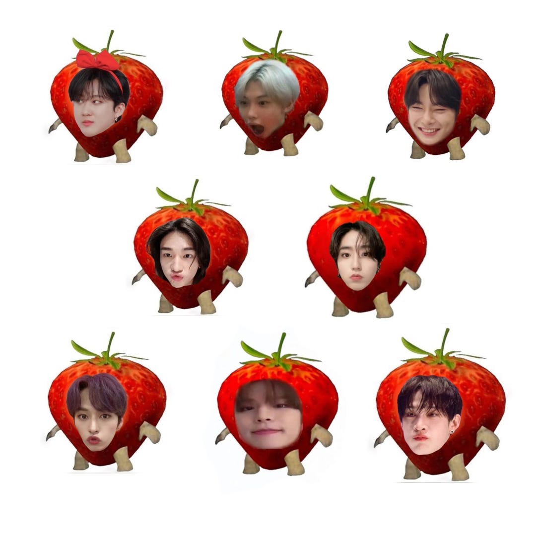 STRAWB SKZ Meme Sticker (free Photocard Included) | Strawberry Skz ...