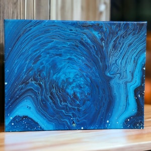 Rare Fine, Blue Ice, Acrylic Painting on a 11x14 Canvas