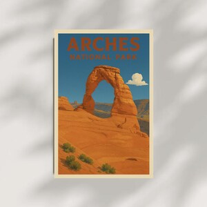 National Park druckbare Poster Wand Kunst - Arches National Park - Bunt Abenteuer Wohndeko