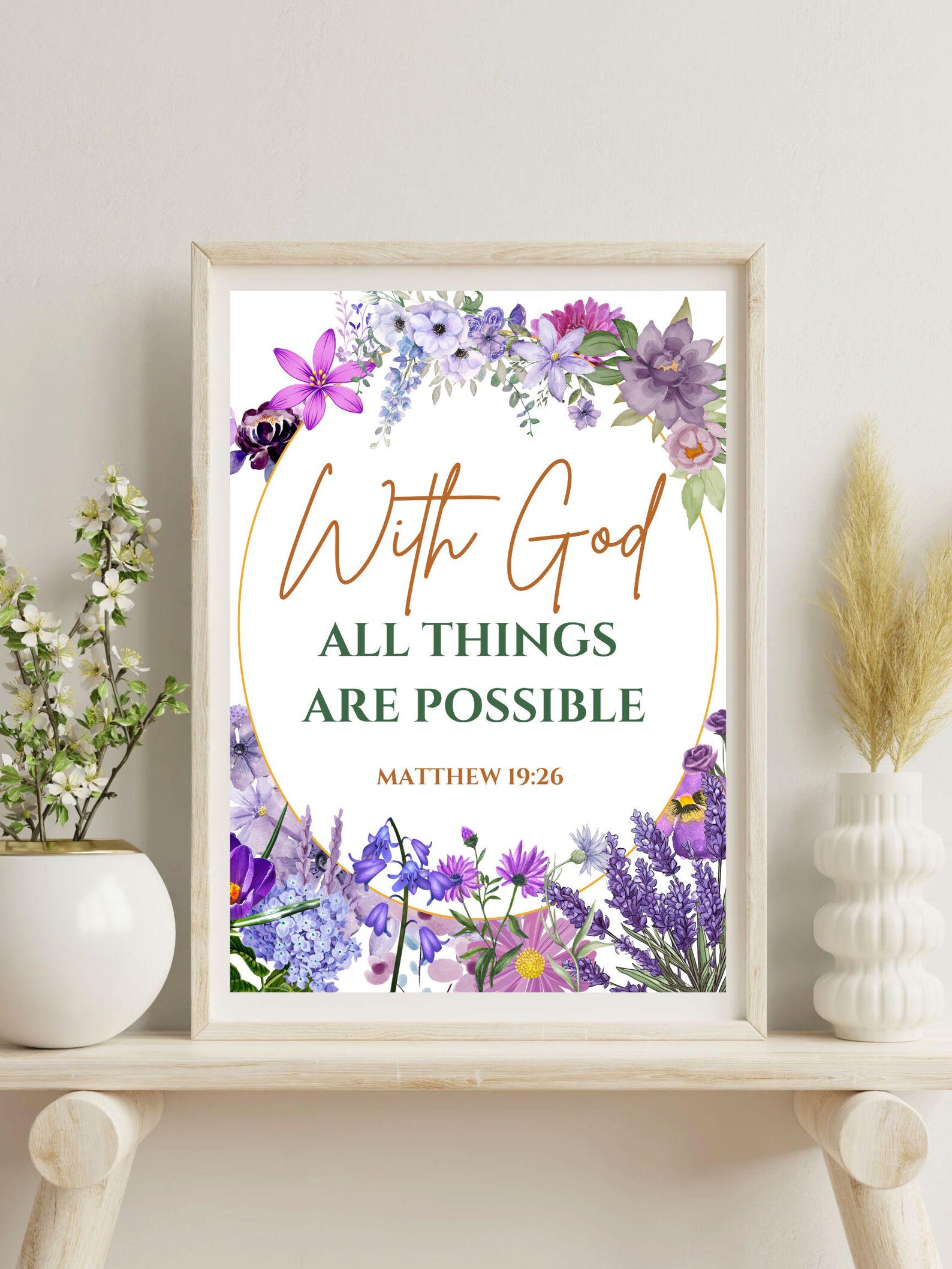 Bible Verse Printable Art, Christian Wall Art, Bible Scripture Poster ...