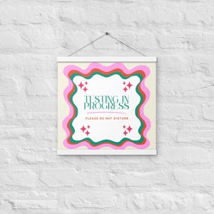 Cartello per test di psicologia scolastica / Decorazione per ufficio di psicologia scolastica / Cartello per test "Non disturbare" / Cartello per test in corso / Cartello per test SPED