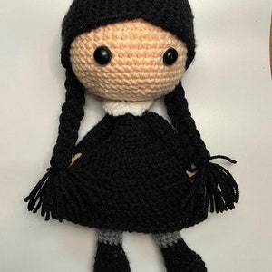 Addam’s Family Wednesday Crochet Plushie