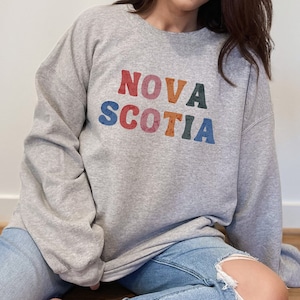 Nova Scotia Shirt Halifax Haligonia Tshirt Vintage Style Watercolour Nova Scotia T-shirt Gift for Haligonian Maritime East Coast Sweatshirt