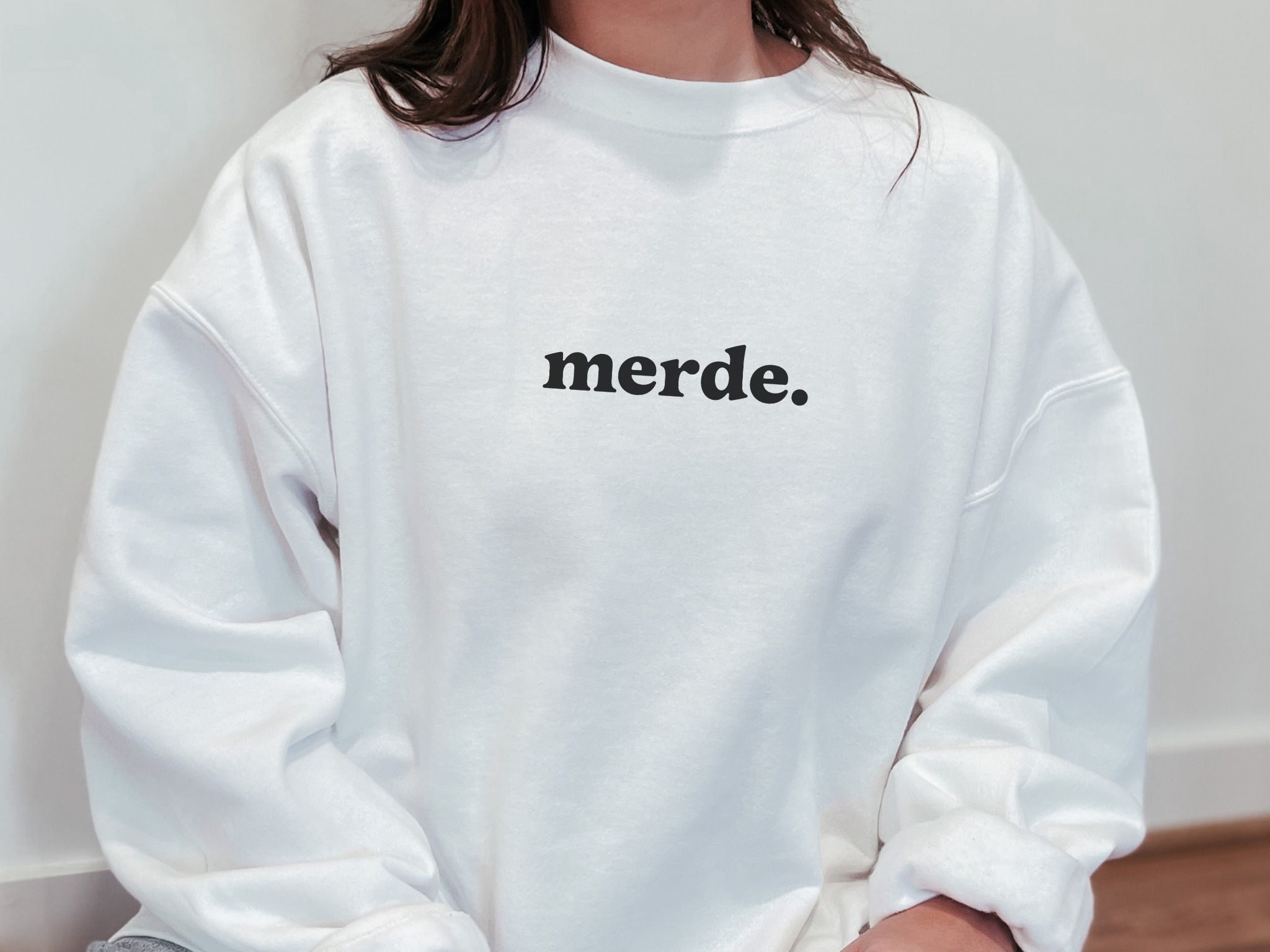 Sudadera Merde Sudadera con palabrotas en francés Regalo divertido para ella Camisa Merde Regalo francés divertido para un amigo Regalo sarcástico divertido para él