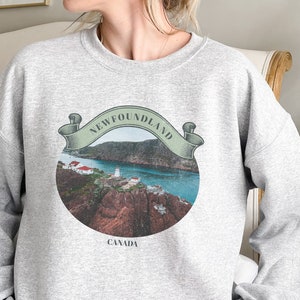 Newfoundland Sweatshirt Retro Newfie Sweatshirt Newfoundland and Labrador Souvenir Yes B&#39;y Sweatshirt for Newfie Gift Atlantic Canada Shirt
