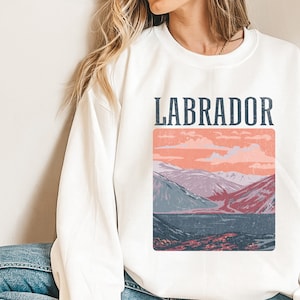 Labrador Sweatshirt Retro Newfoundland and Labrador Sweatshirt Newfie Souvenir Yes B&#39;y Sweatshirt for Newfie Gift Atlantic Canada Shirt