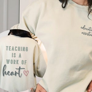 Educational Assistant Sweatshirt EA Tshirt Education Teacher Shirt Sped Assistant Teacher Sweater Special Needs Coach Crewneck Sweatshirt