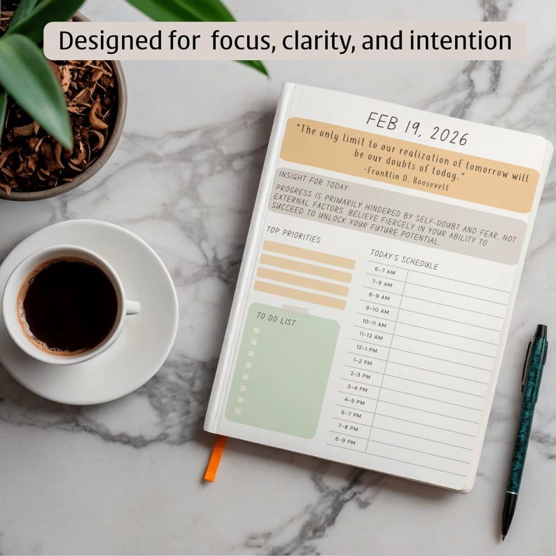 2026 Daily Planner Printable PDF | Hourly Daily Planner 6AM–9PM ...