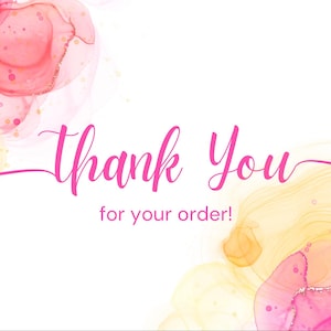 thank you for your order