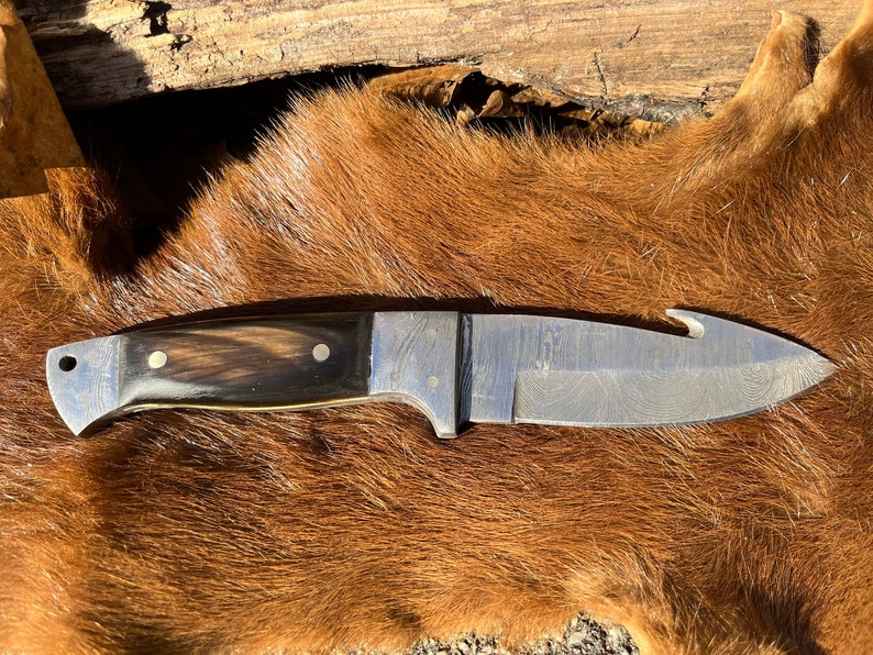 Hand Damascus Gut Hook Etsy