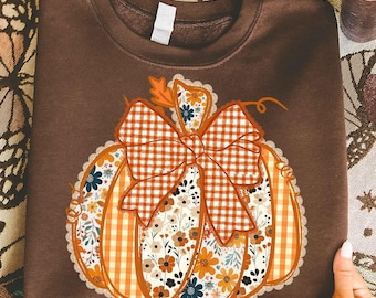 Preppy Floral Fall Pumpkin png, Pumpkin Lace png, Ditsy Floral Fall png, Autumn png, Coquette Fall png, Pumpkin Spice Png, Tis The Season