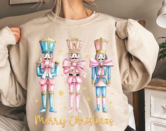Glitter Nutcracker Friends PNG, Pink Christmas PNG, Coquette png, Pink bow png, Pink Christmas PNG sublimation, Coquette Christmas png