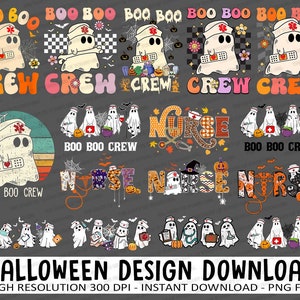 Ghost Nurses PNG, Nurse Halloween PNG, Halloween Nursing PNG, Boo Boo Crew, Nurse Fall Png, Nurse Halloween, Gift For Nurse, Spooky Season