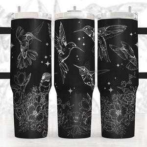 Hummingbirds 40oz Tumbler Wrap Svg, 40oz Tumbler Laser Engraving Wrap, 40oz Laser Engraved Svg, Laser Engraving Svg, Digital Download