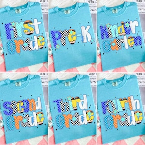Retro Back to School Boys PNG Bundle, Kindergarten Kid Design, First Day Shirt PNG, Pre-K to Fourth Grade Png, School Boy Sublimation File