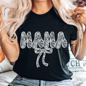 Lace Mama Coquette Bow Png, Mama Png, Floral Mama Chinoiserie Png, Mama Varsity Png, Mothers Day Png, Gift for Mom, Lace Coquette Bow Png