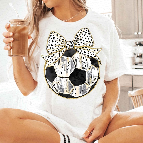 Retro Soccer Mama Coquette PNG, Glitter Soccer PNG, Game Day Soccer Png, Soccer Bow Png, Soccer Mom Png, Checkered Soccer Shirt Design