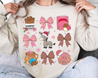 Coquette Christmas Tis The Season Png, Mexican Christmas Png, Calories No Cuentan, Pink Spanish Christmas, Tuki Donkey, Chocolate abuelita