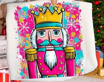 Preppy Aquarell Nussknacker Png, Glitter Nussknacker Design, Ihr seid verrückt Png, Kokette Weihnachten Png, Frohe Weihnachten Png, Weihnachten Png