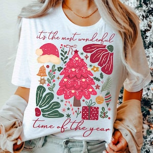 Boho Floral Christmas Png, Pink Christmas Hand Drawn Png, Boho Christmas Sublimation, Coquette Christmas Png, Girly Christmas Tree Png