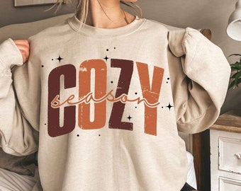 Cozy Season PNG SVG, Thanksgiving Svg, Fall Sublimation Design, Fall Svg, Autumn Svg Png, Retro Halloween Svg, Cozy Sublimation Design
