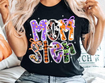 Momster Halloween PNG, Preppy Halloween Png, Funny Halloween Mama Png, Spooky Mama Funny Mom Halloween Shirt Png, Halloween Spooky vibes Png