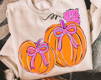 Fall Pumpkin Coquette Png, Preppy Pink Pumpkin Bow Png, Girly Pumpkin Season Png, Pumpkin Spice Png, Tis the Season Png, Coquette Fall Png