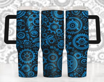 Gearhead 40oz Tumbler wrap laser SVG-bestand naadloze Tumbler, auto-onderdelen Tumbler laser gegraveerd Rotary 40 oz Tumbler Laser File Svg Design