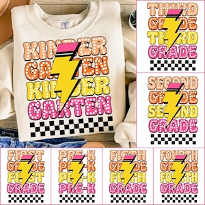Pacchetto Png Retro Back to School, Png Team Grade, Png Retro Teacher, Puntini luminosi dalmata, Dream Team, Asilo 1a/2a/3a elementare
